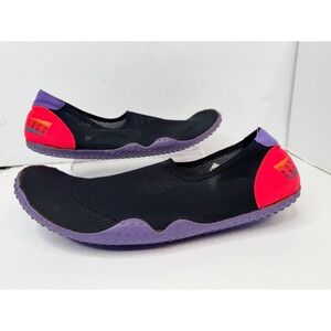 Aqua Gear Water Shoes Men Size 13 Black Purple Red Slip On Beach Swim